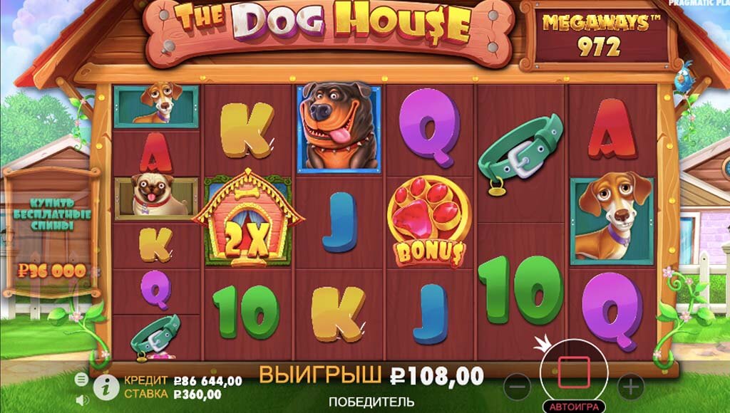 Игра Dog House Megaways на деньги